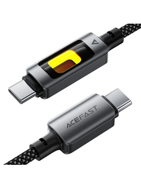 Кабель синхронізації ACEFAST C21-03 Type-C to Type-C 60W 1,2m Black (6974316284666)
