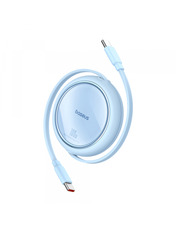Кабель синхронізації Baseus Free2Draw Mini Retractable Type-C to Type-C Blue 100W 1m Blue (P10364500311-00)