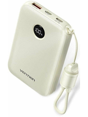 Павербанк Vention FKAN0-C 1xUSB-C + 1xUSB-A 22,5W 10000mAh Beige