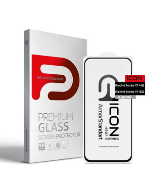 Захисне скло ArmorStandart Icon для Xiaomi Redmi Note 17 4G / Note 17 5G  глянсове (ARM92690) Black