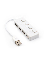 USB-хаб Pino USB-A 4xUSB 2.0 White (4xUSB 2.0) White (YT-H4L-W)