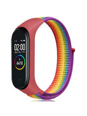 BeCover Nylon Style Mi Band 5/6/7 Червоний Rainbow (707669)