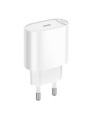 Мережевий зарядний пристрій Hoco C109A Fighter 1 USB-C 20 White Відсутній (1 USB-C) 20W White (6942007656658)