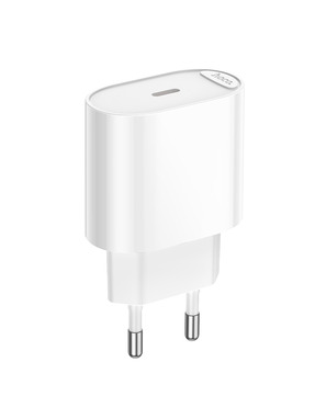 Мережевий зарядний пристрій Hoco C109A Fighter (1 USB-C) 20W White (6942007656658)