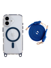 Чохол LanyardCase для Apple iPhone 16 Indigo Blue