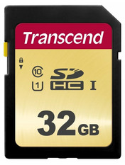 Карта пам'яті Transcend 500S Ні 32 ГБ SDHC 32GB Class 10 UHS-I (TS32GSDC500S)