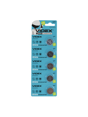 Батарейка Videx CR1616 Lithium 5шт (291659)