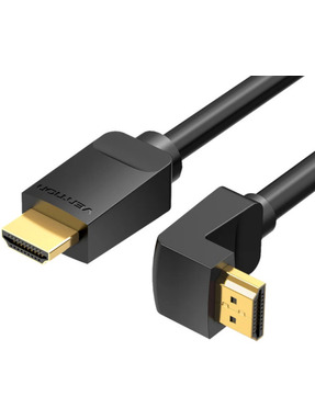 Кабель передачі відео Vention v.2.0 HDMI (M) to HDMI (M) 1,5m 90° Black (AARBG)