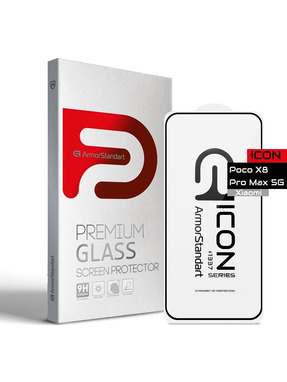 Захисне скло ArmorStandart Icon для Xiaomi Poco X8 Pro Max глянсове (ARM90695) Black