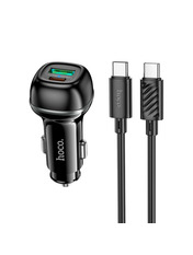 Автомобільний зарядний пристрій Hoco Z58A 48W Type-C to Type-C 1 USB-C 1 USB-C +кабель Type-C to Type-C Black