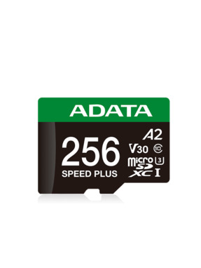 Карта пам'яті A-Data Speed Plus microSDXC 256GB Class 10 UHS-I + SD-adapter (UD256GUI3V30A2SP-RA1)