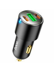 Автомобільний зарядний пристрій Hoco NZ6 45W USB-A + 2 USB-C Black Відсутній USB-A + 2 USB-C Black (6931474765185)