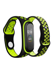 BeCover Nike Style Mi Band 5/6/7 Black/Green (705152)