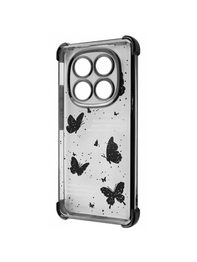 Чохол Wave Winkie для Xiaomi Redmi Note 14 Pro 4G (162.2mm) Black/Butterfly (6973184052)