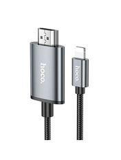 Кабель передачі відео Hoco UA27 HDMI (M) to Lightning (M) 2m Metal Grey (6942007619011)