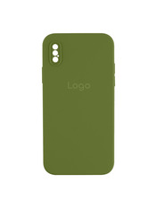 Чохол Silicone Case Square Full Camera для Apple iPhone X/XS Army Green Army Green (6973184502)