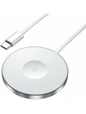 Мережевий зарядний пристрій Essager YiT 2in1 Wireless Magnectic Phone and earphone charger (1 USB-A + 1 USB-C) 15W White (EWXCX-YT02-Z)