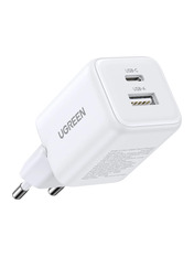 Мережевий зарядний пристрій Ugreen X514 20 1 USB-A + 1 USB-C Відсутній White (1 USB-A + 1 USB-C) 20W White (UGR-65006)
