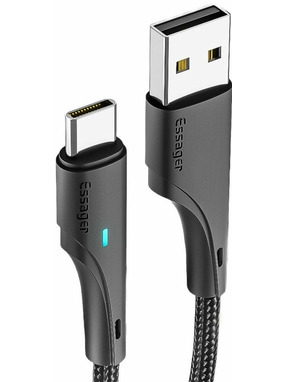 Кабель синхронізації Essager Rousseau USB to Type-C 3m Black (EXCT-LSC01)