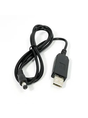 Кабель живлення Pino DU33 USB to DC 5.5*2.1mm 1m Black (USB-DC5521)
