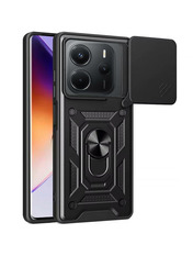 Чохол Ummi Camshield Serge Ring Magnet для Xiaomi Redmi Note 14 4G Black