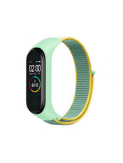BeCover Nylon Style Mi Band 5/6/7 Зелений Green/Yellow (705420)