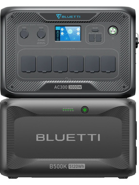 Зарядна станція Bluetti AC300 + B500K 3000W (5120Wh) Gray