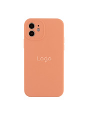 Чохол Silicone Case Full Size with Frame для Apple iPhone 12 Peach Peach (6948105237)