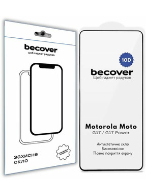 BeCover 10D для Motorola G17 / G17 Power глянсове (715138) Black