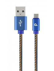 Кабель синхронізації Cablexpert CC-USB2J-AMmBM USB to microUSB 1m Blue (CC-USB2J-AMmBM-1M-BL)