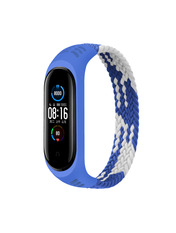 BeCover Elastic Nylon Style Mi Band 5/6/7 Синій Blue/White (706140)