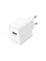 Мережевий зарядний пристрій Borofone BAS12A 1 USB-A White Відсутній (1 USB-A) 18W White