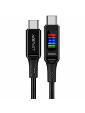 Кабель синхронізації ACEFAST C7-03Type-C to Type-C 100W 1,2m Black (6974316282778)