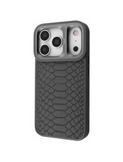 Чохол Kajsa Snake Pattern with Magnetic Ring для Apple iPhone 17 Pro Grey Grey (6958123704)