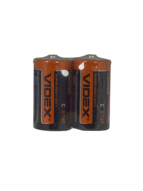 Батарейка Videx C (R14, LR14) Carbon-Zinc 2шт