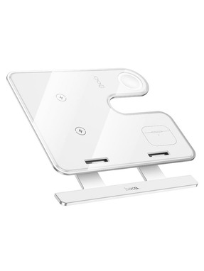 Мережевий зарядний пристрій Hoco CQ19 Falcon 3-in-1 15W Silver