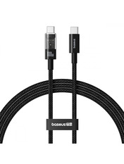 Кабель синхронізації Baseus Gem Type-C to Type-C Black 100W 1m Black