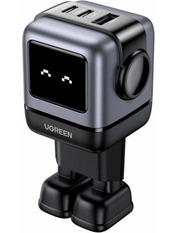 Мережевий зарядний пристрій Ugreen CD361 GaN 1 USB-A + 2 USB-C Відсутній 65 Gray (1 USB-A + 2 USB-C) 65W Gray (25685B)