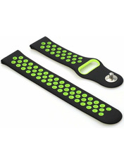 BeCover Vents Style (20mm) Amazfit Bip 3/3 Pro Чорний Black/Green