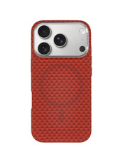 Чохол KVZV Triangular Pattern with Magnetic Fit для Apple iPhone 17 Pro Red Red (6983102475)
