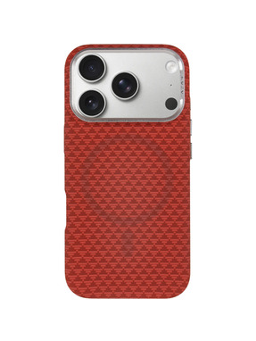Чохол KVZV Triangular Pattern with Magnetic Fit для Apple iPhone 17 Pro Red (6983102475)