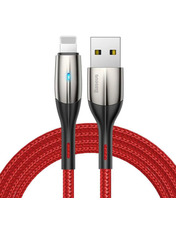Кабель синхронізації Baseus  HorizontalUSB to Lightning Red 12W 1m Red (CALSP-B09)