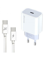 Мережевий зарядний пристрій Grand-X CH-770 Type-C (1 USB-C) 20W + кабель Type-C White (CH-770C) 20 1 USB-C White
