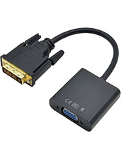 Кабель передачі відео STLab DVI to VGA 0,3m Black