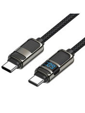 Кабель синхронізації Hoco U137 Line with displayType-C to Type-C Black 60W 1,2m Black