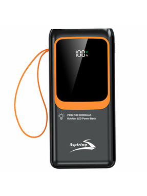 Павербанк Aspiring Light 50 1xUSB-C + 4xUSB-A 22,5W 50000mAh Black (PB-L50)