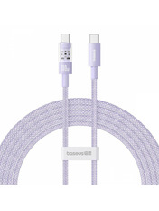 Кабель синхронізації Baseus Gem Type-C to Type-C Purple 100W 1m Purple (P10373000511-00)