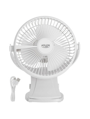 Вентилятор Настільний Adler AD7342 White