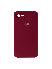Чохол Silicone Case Square Full Camera для Apple iPhone 7/8/SE 2 Maroon Maroon (6951830724)