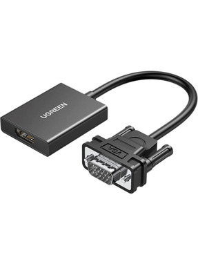 Відео адаптер Ugreen HDMI to VGA Black (50945)